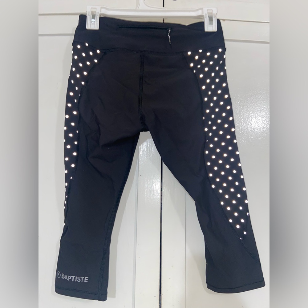 Lululemon Black Athletic Capris with Mesh Inserts - Picture 8 of 9
